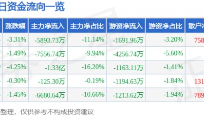 股票行情快报：视觉中国（000681）3月25日主力资金净卖出5893.73万元