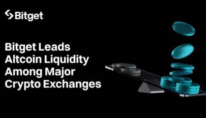 CoinGecko 报告显示，Bitget 流动性领跑主要货币交易所