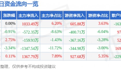 股票行情快报：启明信息（002232）5月28日主力资金净买入1033.49万元